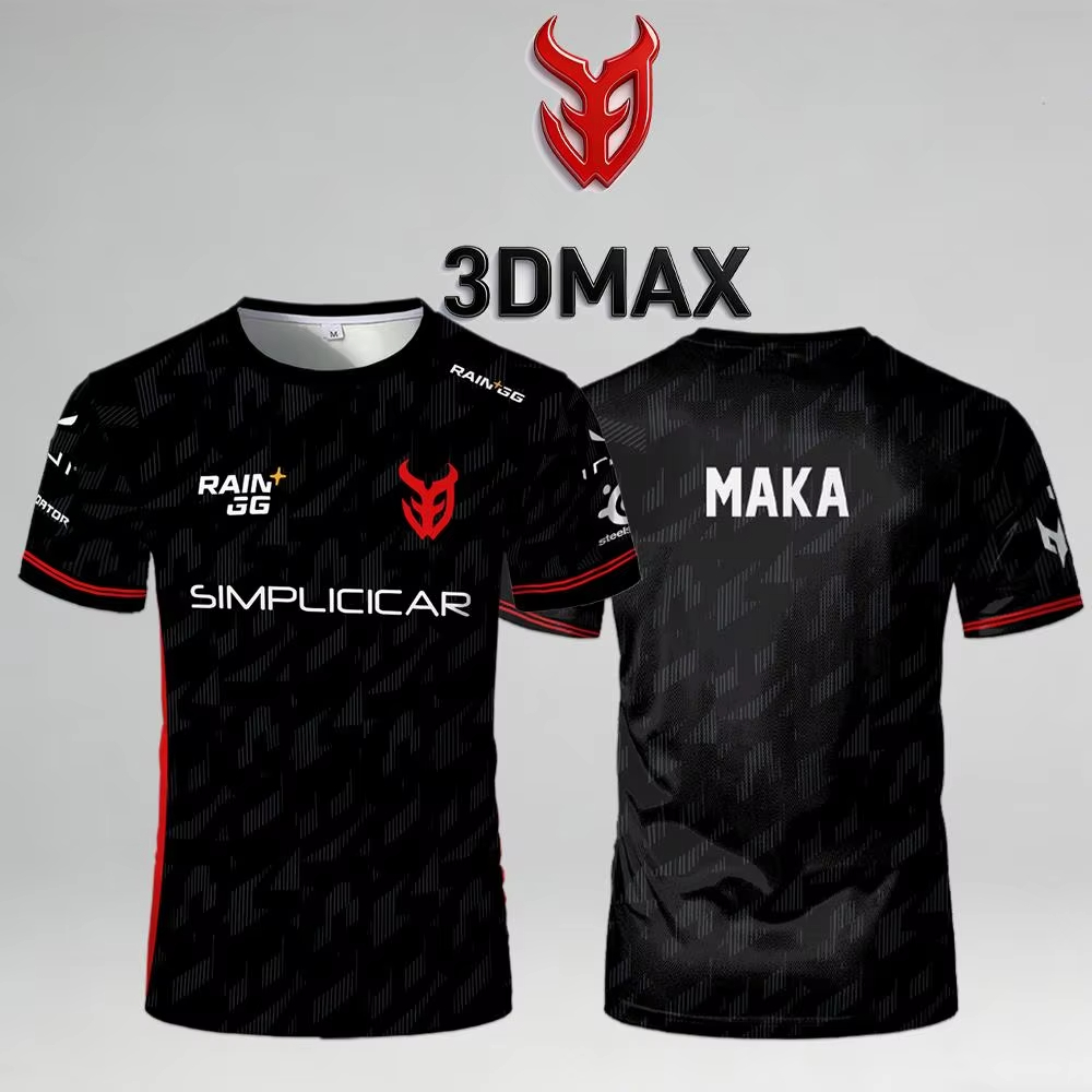 Esports Gaming Team Logo - 3DMAX Esports MAKA Oyuncu Forması, Siyah