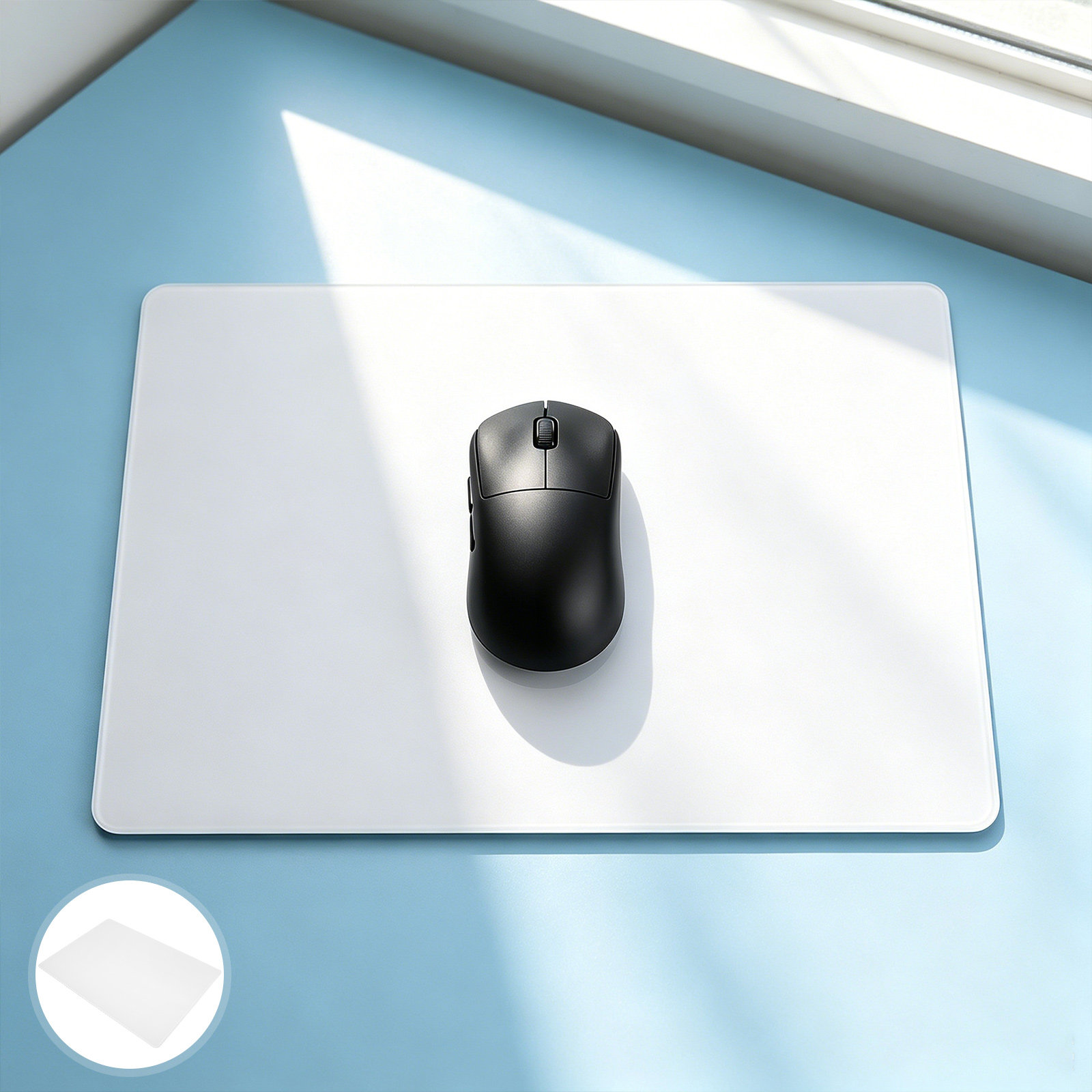 Esports Gaming Tournaments - Temperli Cam Mousepad Beyaz Mat Oyun