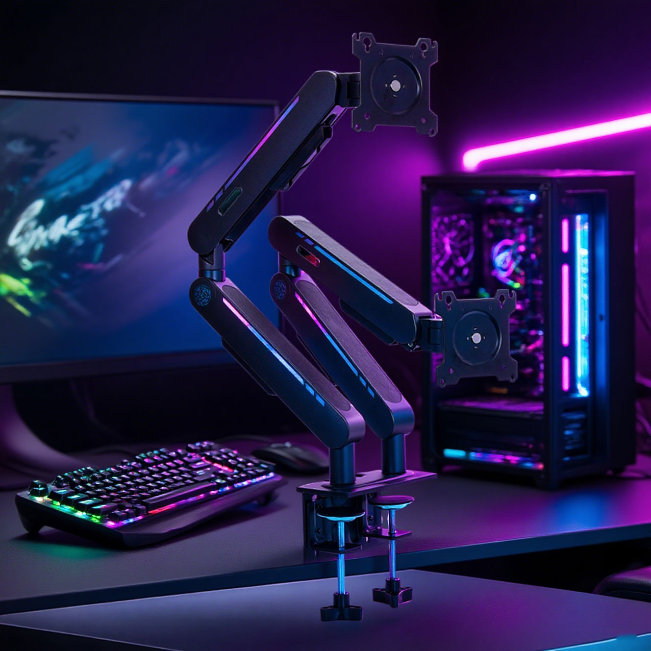 Yeni Ürün Gazlı Yaylı Masa Üst - Dual Monitor Stand incelemesi ve fiyatı