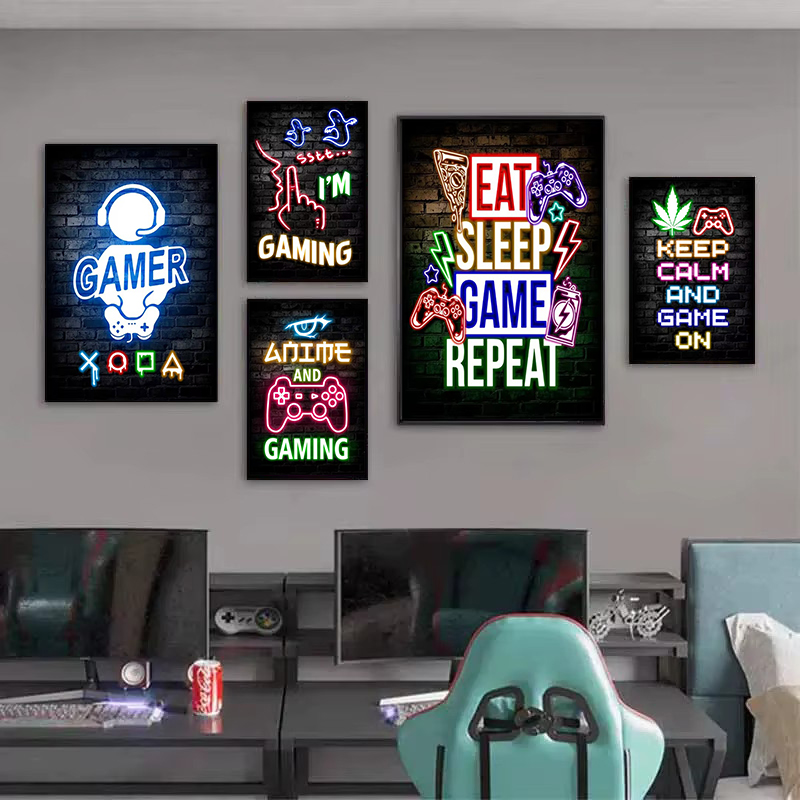 1 adet Çerçevesiz Kanvas Tablo - Esports Gaming Room incelemesi ve fiyatı
