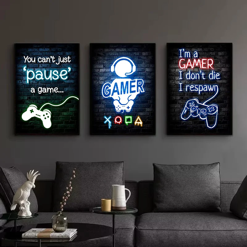 1 adet Çerçevesiz Kanvas Tablo - Esports Gaming Room incelemesi ve fiyatı